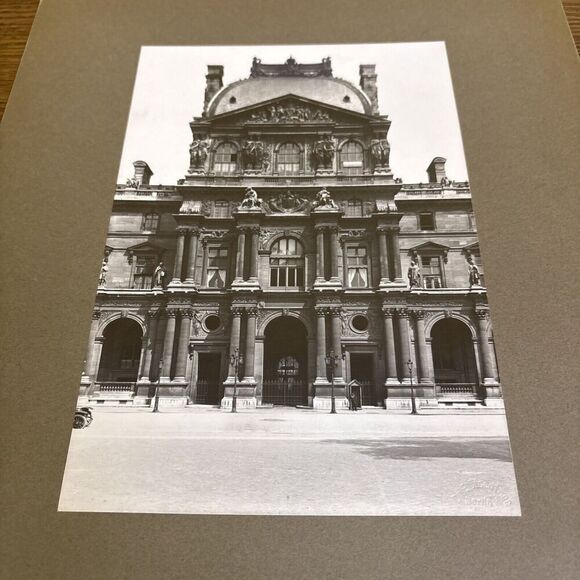 Vintage Louvre Pavillon Richelieu Mounted Architecture Photo Visconti Lefuel - Picture 2 of 4
